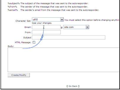 Fill out the short form. Any emails sent to the email address you enter will receive this auto responder.