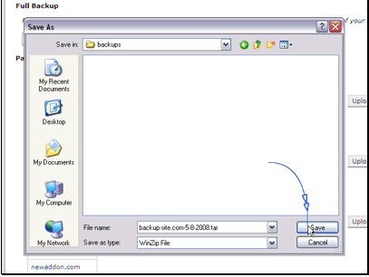 Choose the location to save the file and click Save.