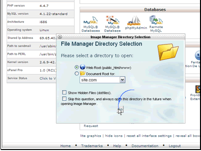 Select the folder to begin in and click Go.