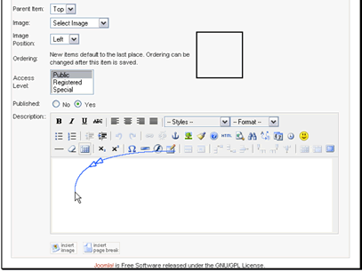 You can set a parent category
You can set an image for the category
You can change the access level for the category
You can set if the category is published
Enter a description for the category