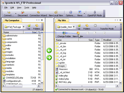 The first thing we will do is create a new directory. Click the New Folder button
