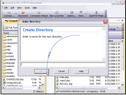 Enter a name for the directory and click OK