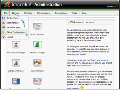 Begin by navigating to Site >> Global Configuration