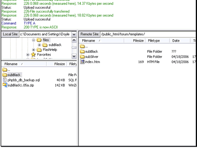 Your template has been uploaded. Now let's go back to phpBB and install the template