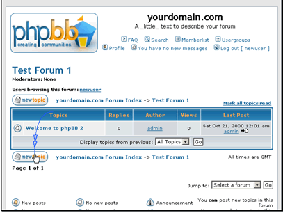 Click the New Topic button