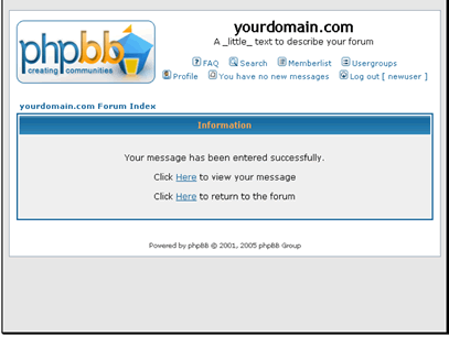 You can click one of the links, or simply stay on this page for a few seconds and you will be redirected to your message
