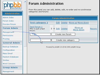 First, let's create a new category on the forum. Type in a name