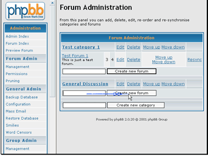 Then click Create new forum