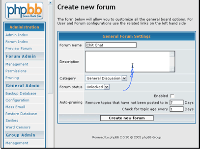 Enter a description for your forum