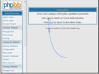 Let's go back to the forum administration