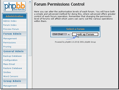 Then click Look up Forum
