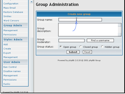 Enter a name for the group