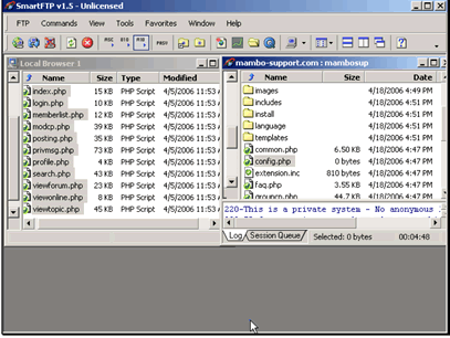 The permissions have now been set. We need to go create a database for phpBB to use.
