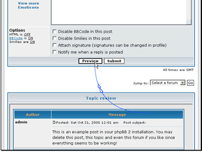 You can preview your message by clicking the Preview button
