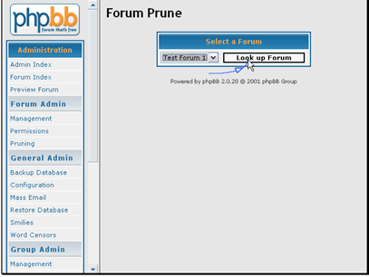 And click Look up Forum