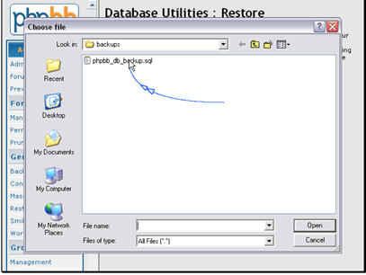 Select the file and click Open