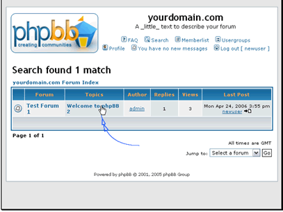 Your search results will be displayed here. Click on the thread title to enter that thread