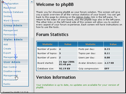 In this tutorial we will be managing our users
Begin by clicking Management under the User Admin heading