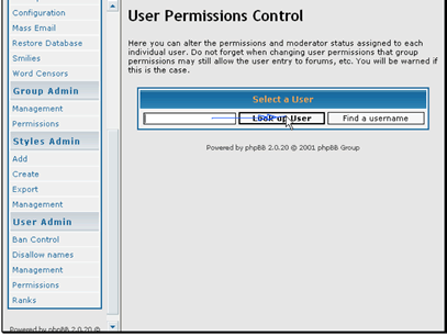 Then click Look up user