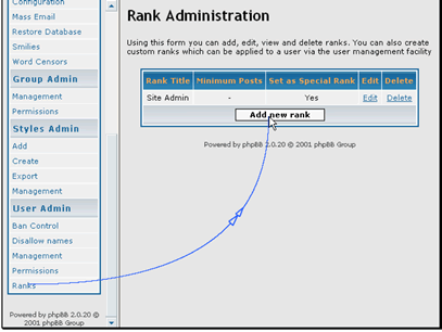 Click Add new rank