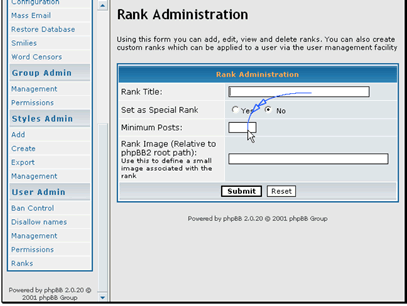 If you set this as a special rank you must assign the rank to the user manually
Enter a minimum number of posts to reach this rank