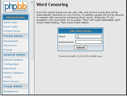Enter the word and the text string that should replace it