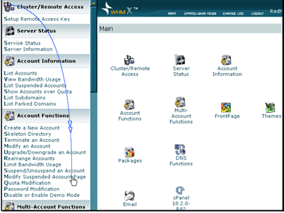 From time to time you will need to suspend accounts on your server for various reasons. Maybe they are late with their payments or using too many server resources. In this tutorial we will be exploring how to manage suspended accounts
First, let's modify the page that gets displayed when an account is suspended. Click Modify Suspended Account Page
