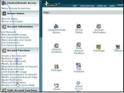 In this tutorial we will be modifying the password for one of our accounts.
Click the Password Modification link
