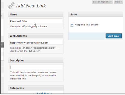 Then enter the location of the site.
Then enter a description. This is shown on hover.
