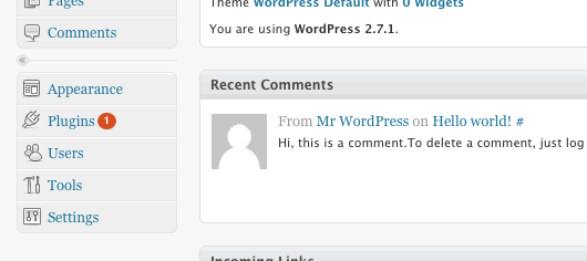Now we need to go to the WordPress dashboard and click the Appearance link.